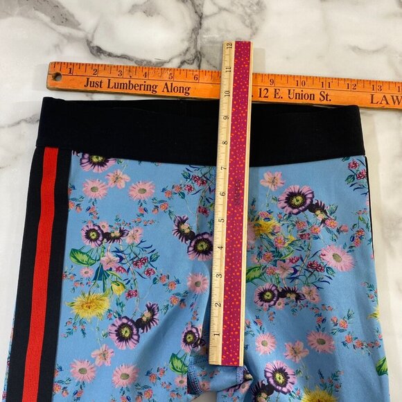 NOLI Floral Flower Print Leggings Women Size Small Blue Pink Skinny Slim Stretch - Picture 6 of 9